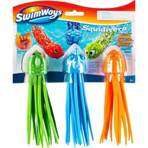 imageSwimWays Swirl Divers Kids FishShaped Pool Diving Toys 2 Pack Bath Toys ampamp Pool Party Supplies for Kids Ages 5 and UpSquidivers Diving Toys3 Pack