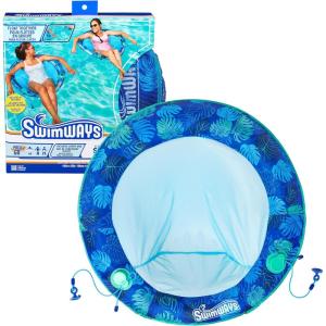 imageSwimways Elite Spring Float Papasan Pool Lounger Inflatable Pool Floats Adult with Fast Inflation Pool Lounge Chair for Adults up to 250 lbsPapasan Pool Lounger
