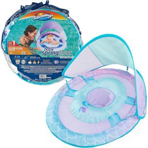 imageSwimways Sun Canopy Inflatable Baby Spring Float for Kids 924 MonthsMermaid