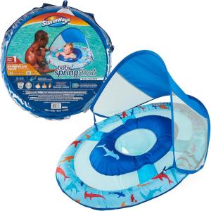 imageSwimways Sun Canopy Inflatable Baby Spring Float for Kids 924 MonthsShark