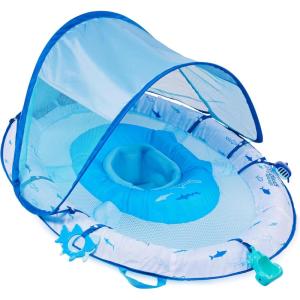 imageSwimways Ultra Baby Spring Float Premium Inflatable Baby Pool Float with Sun Canopy Fast Inflation ampamp Carry Bag 924 Months Mermaid Toys for KidsShark
