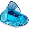 imageSwimWays Infant Baby Spring Float with Protective and Adjustable Sun Canopy For Infants 3 to 9 Months to Float in Swimming Pools Blue Anchor