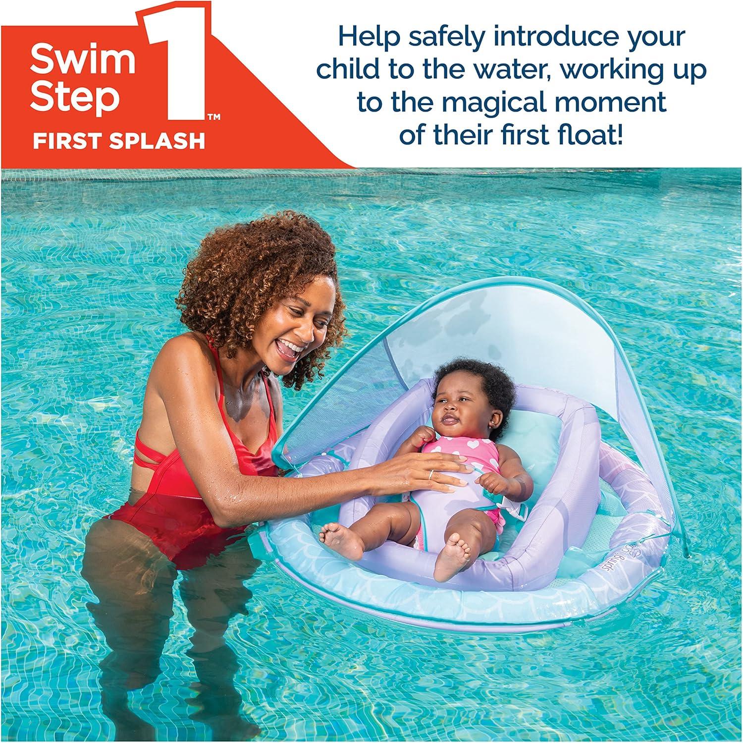imageSwimways Sun Canopy Inflatable Infant Spring Float for Infants 39 Months Mermaid DesignMermaid