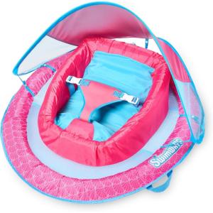 image:imageSwimWays Infant Spring Float Baby Pool Float with Canopy amp UPF Protection Swim Training PFD Swimming Pool Accessories for Babies 39 Months Mermaid